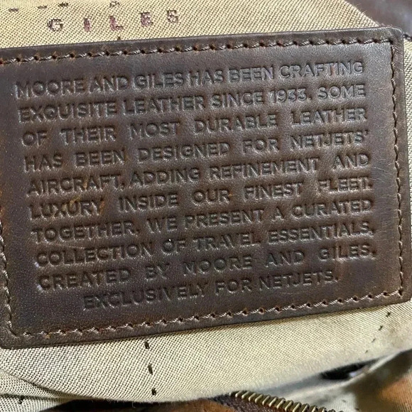 Moore and Giles for Netjets unisex booker cabin duffel weekend travel bag - Picture 6 of 15